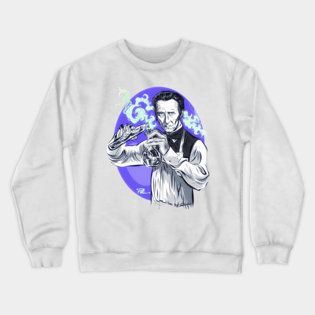 Peter Cushing - An illustration by Paul Cemmick Crewneck Sweatshirt by PLAYDIGITAL2020